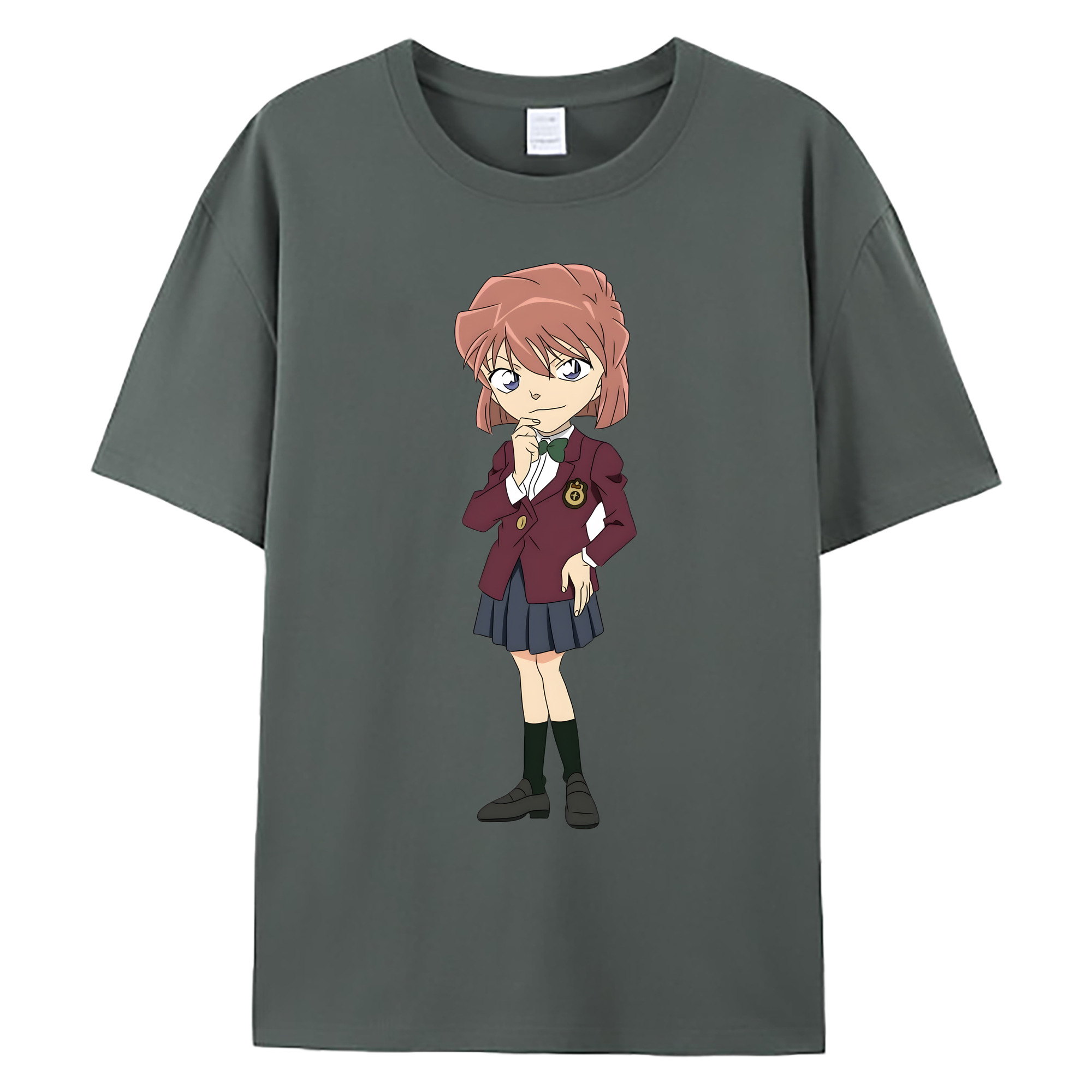 （画像用） 名探偵コナン 灰原 哀 はいばら あい Detective Conan Anita Hailey、Vi Graythorn Haibara Ai 綿100％ メンズ半袖Tシャツ｜肌触りやわらか＆通気性